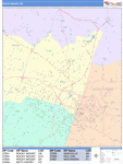 Rocky Mount  Wall Map Color Cast Style